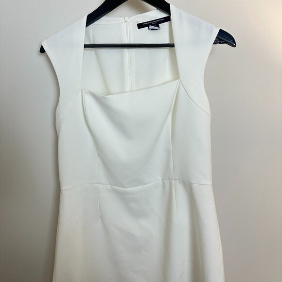 FRENCH CONNECTION Ruth Whisper A-Line Dress in Summer White Size US 10 - Picture 5 of 12